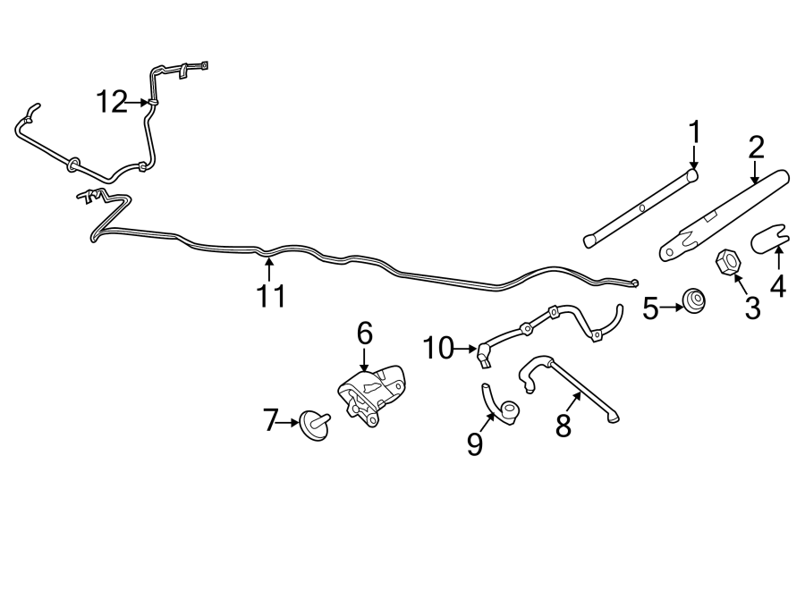 Diagram LIFT GATE. WIPER & WASHER COMPONENTS. for your 2024 Ford Bronco  Raptor Sport Utility 