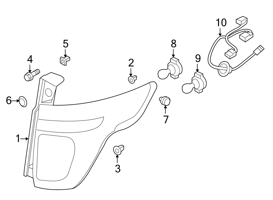 Diagram REAR LAMPS. TAIL LAMPS. for your 1996 Ford F-150   