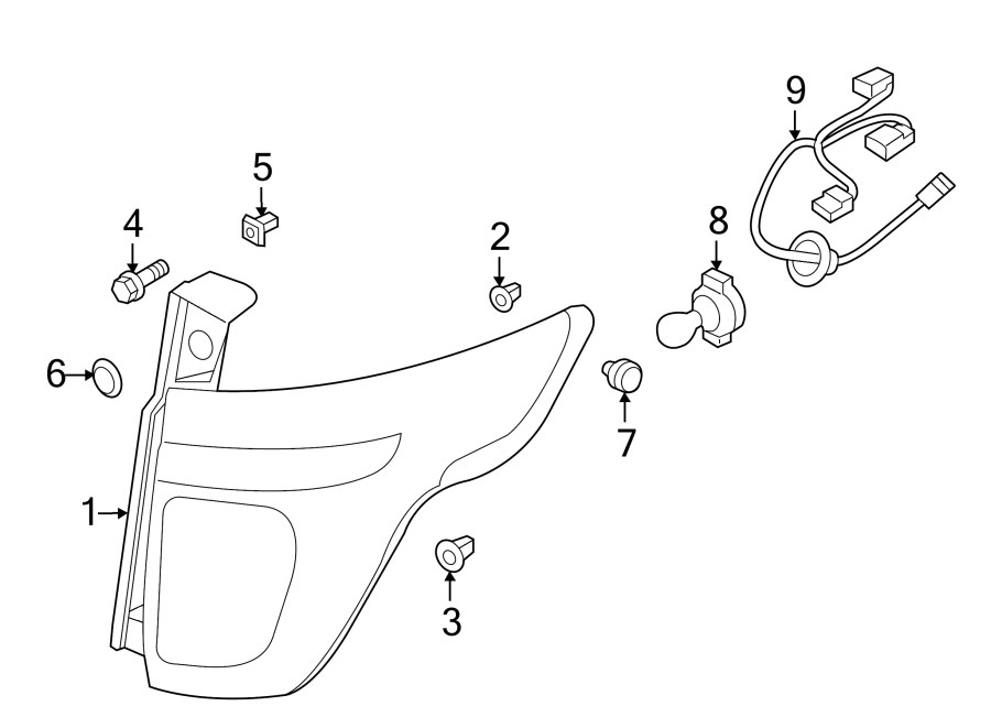 Diagram REAR LAMPS. TAIL LAMPS. for your 2001 Ford Focus   