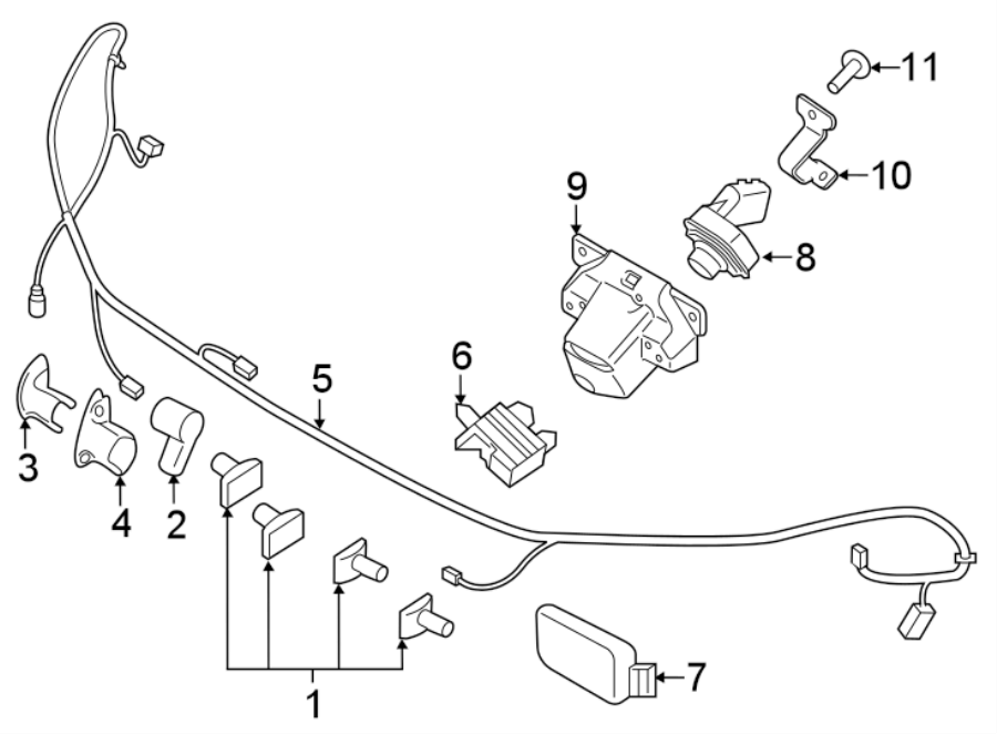 Diagram FRONT BUMPER. ELECTRICAL COMPONENTS. for your 2016 Ford Explorer Sport Sport Utility  