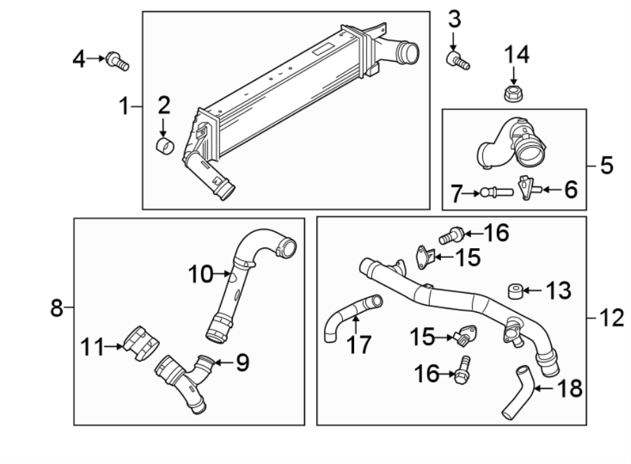 Diagram INTERCOOLER. for your 2021 Ford F-150   