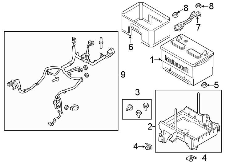 Diagram 2. 3 liter. 3. 5 liter non turbo. 3. 5 liter turbo. 3. 7 liter. 540 amp battery. 650 amp battery. 750 amp. 850 amp battery. for your 1993 Ford E-250 Econoline   