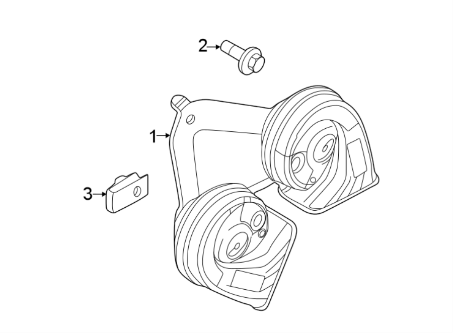 Diagram HORN. for your 2013 Ford F-150  XL Extended Cab Pickup Fleetside 