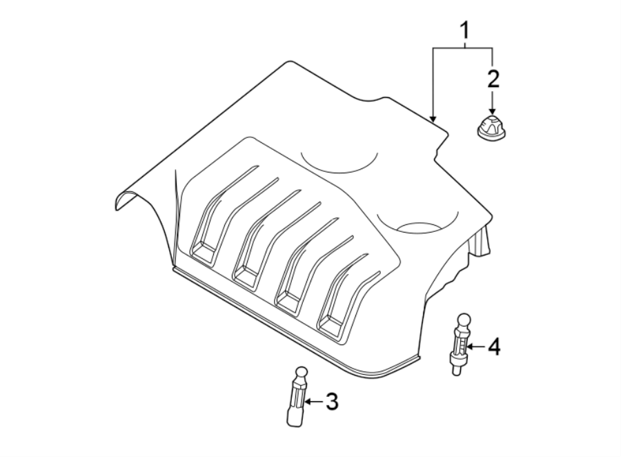 Diagram ENGINE / TRANSAXLE. ENGINE APPEARANCE COVER. for your 2011 Lincoln MKZ   