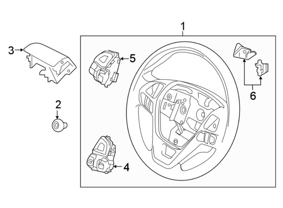 Diagram STEERING WHEEL & TRIM. for your Ford Focus  