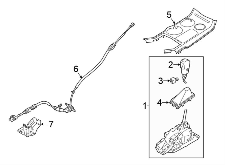 Diagram CONSOLE. SHIFTER HOUSING. for your 2021 Ford F-150 3.3L Duratec V6 FLEX A/T 4WD XL Standard Cab Pickup Fleetside 