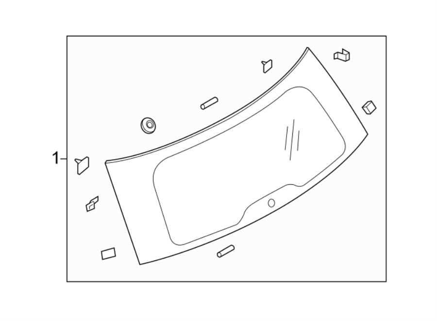 Diagram LIFT GATE. GLASS. for your Ford Police Interceptor Utility  