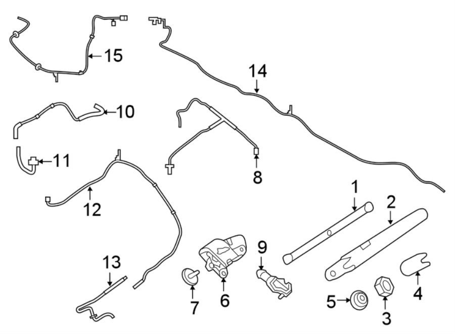 Diagram LIFT GATE. WIPER & WASHER COMPONENTS. for your 2017 Ford Police Interceptor Utility Base Sport Utility  