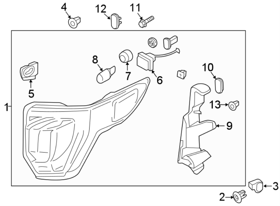 Diagram REAR LAMPS. TAIL LAMPS. for your 2023 Ford F-250 Super Duty 7.3L V8 A/T RWD XL Crew Cab Pickup Fleetside 