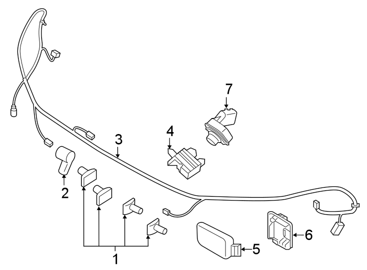 Diagram FRONT BUMPER. ELECTRICAL COMPONENTS. for your 2015 Lincoln MKZ Black Label Hybrid Sedan  