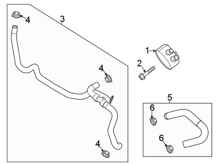 Diagram ENGINE OIL COOLER. for your Ford Explorer  