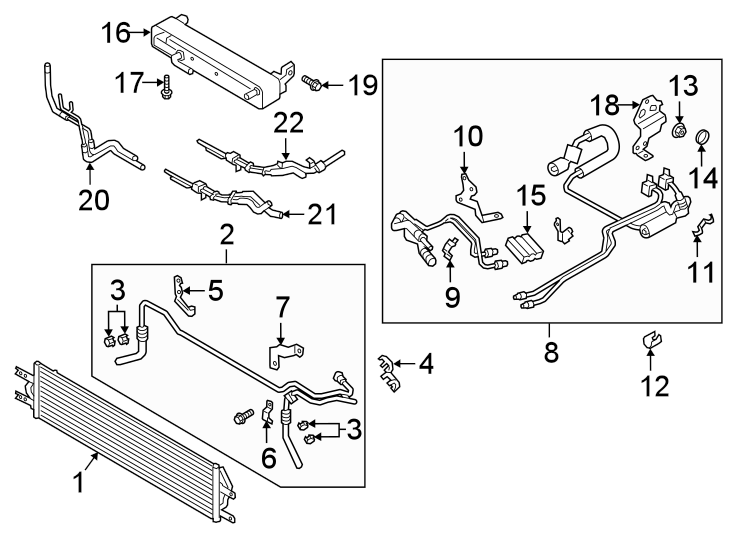 Diagram TRANS OIL COOLER. for your 1997 Ford F-150   