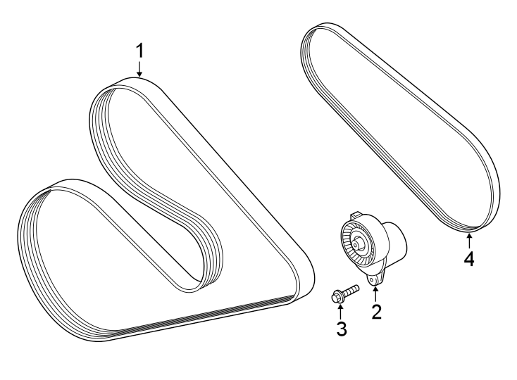 Diagram BELTS & PULLEYS. for your Ford