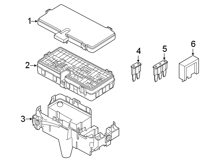 Diagram FUSE & RELAY. for your 2022 Ford Ranger 2.3L EcoBoost A/T RWD XL Extended Cab Pickup Fleetside 