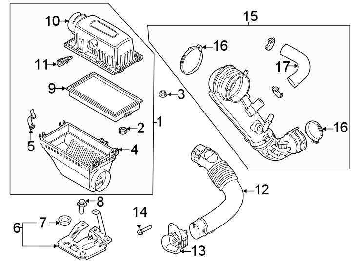 Diagram AIR INTAKE. for your Ford Explorer  