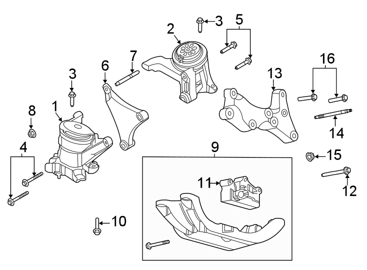 Diagram ENGINE & TRANS MOUNTING. for your Ford Explorer  