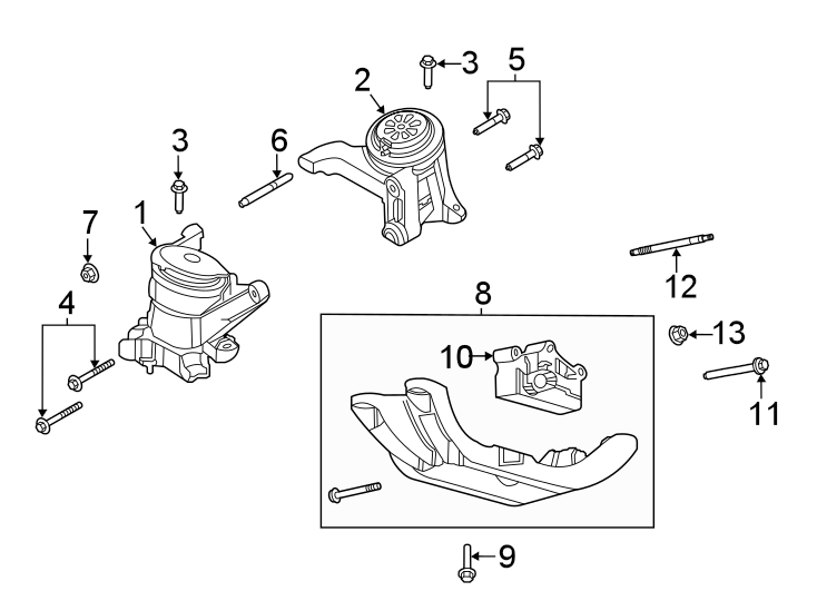 Diagram ENGINE & TRANS MOUNTING. for your Ford Explorer  