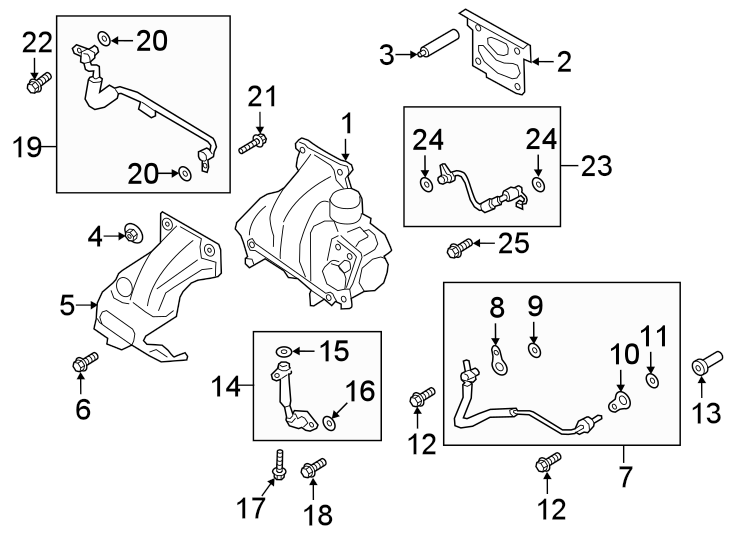 Diagram TURBOCHARGER & COMPONENTS. for your 2010 Lincoln MKZ   