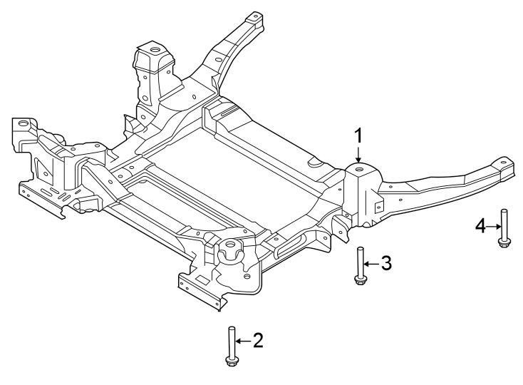 Diagram FRONT SUSPENSION. SUSPENSION MOUNTING. for your 2016 Ford F-150 2.7L EcoBoost V6 A/T 4WD XL Standard Cab Pickup Fleetside 