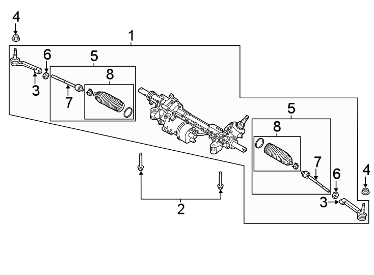 Diagram STEERING GEAR & LINKAGE. for your 2013 Lincoln MKZ   