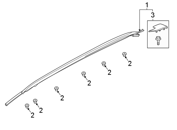 Diagram ROOF RACK. for your 2022 Ford Explorer   