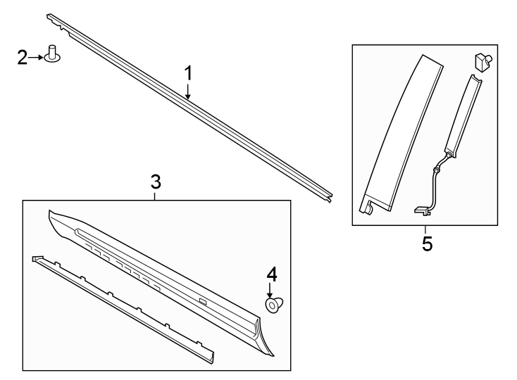 Ford Explorer Door Molding (Lower). Chrome finish - LB5Z7820878BB ...