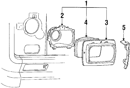 Diagram FRONT LAMPS. HEADLAMP COMPONENTS. for your 2013 Ford F-150 6.2L V8 A/T 4WD Lariat Crew Cab Pickup Fleetside 