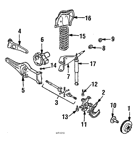 Diagram FRONT SUSPENSION. BRAKE COMPONENTS. CARRIER & FRONT AXLES. SUSPENSION COMPONENTS. for your 1998 Ford F-150 4.2L Triton V6 M/T RWD Base Extended Cab Pickup Fleetside 