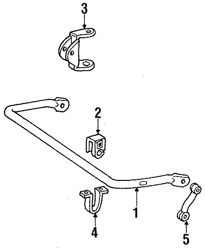 Diagram FRONT SUSPENSION. STABILIZER BAR & COMPONENTS. for your 2004 Ford F-550 Super Duty  XLT Cab & Chassis - Crew Cab 