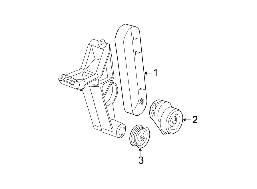 Diagram BELTS & PULLEYS. for your 2022 Ford F-150 3.5L PowerBoost V6 FULL HYBRID EV-GAS (FHEV) A/T RWD XLT Extended Cab Pickup Fleetside 