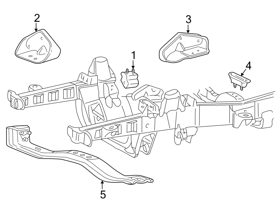 Diagram ENGINE & TRANS MOUNTING. for your 2003 Ford Expedition   