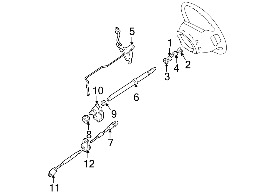 Diagram STEERING COLUMN. SHAFT & INTERNAL COMPONENTS. for your 2015 Ford E-450 Super Duty   