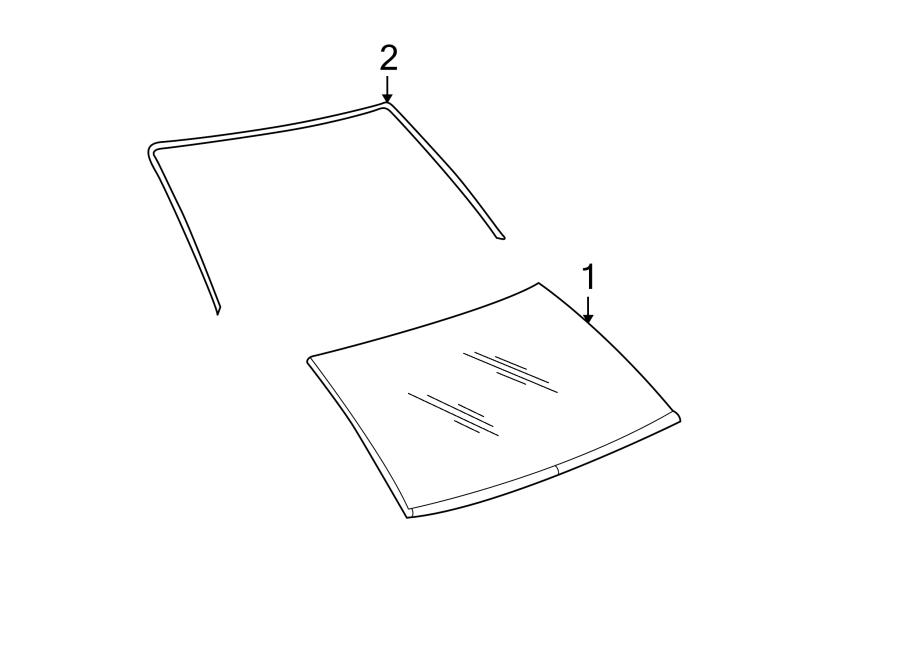 Diagram WINDSHIELD. GLASS. REVEAL MOLDINGS. for your 2007 Ford Explorer   