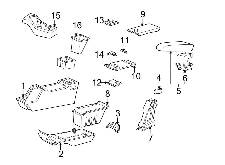 Diagram CENTER CONSOLE. for your Ford Explorer  