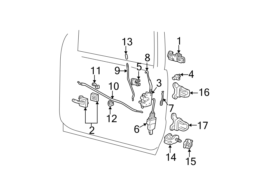 1993 Ford F 150 Door Latch Assembly 2 Door 4 Door 6l5z7821812c