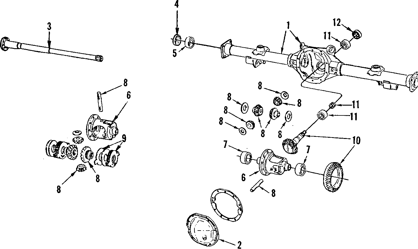 Diagram REAR AXLE. DIFFERENTIAL. PROPELLER SHAFT. for your Cadillac