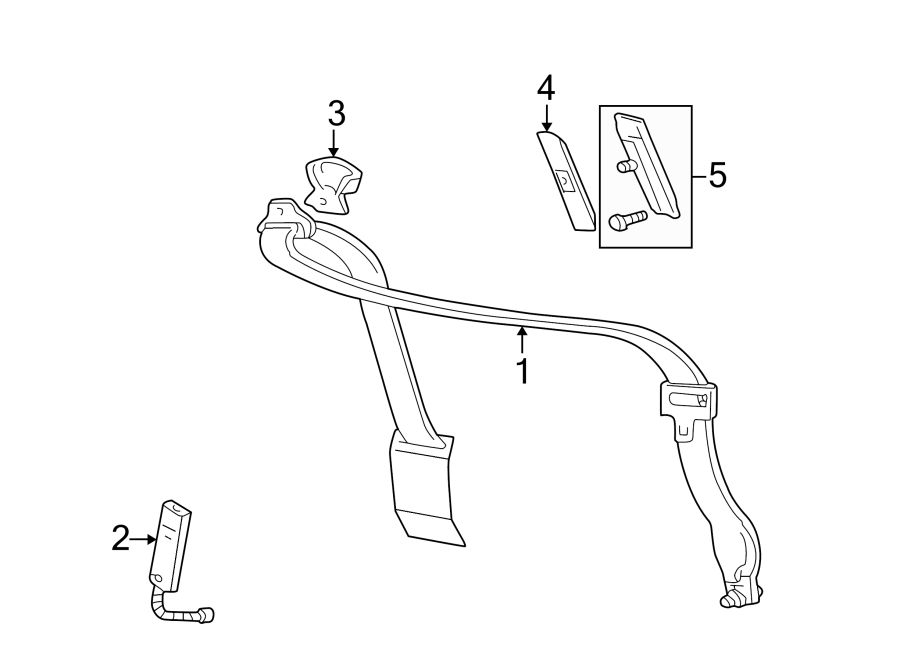 Diagram RESTRAINT SYSTEMS. FRONT SEAT BELTS. for your 2014 Ford Police Interceptor Utility   