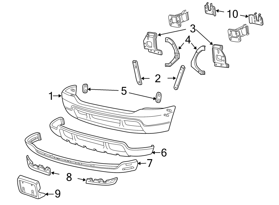 Diagram FRONT BUMPER. BUMPER & COMPONENTS. for your 2012 Ford F-150 3.5L EcoBoost V6 A/T 4WD XL Crew Cab Pickup Fleetside 