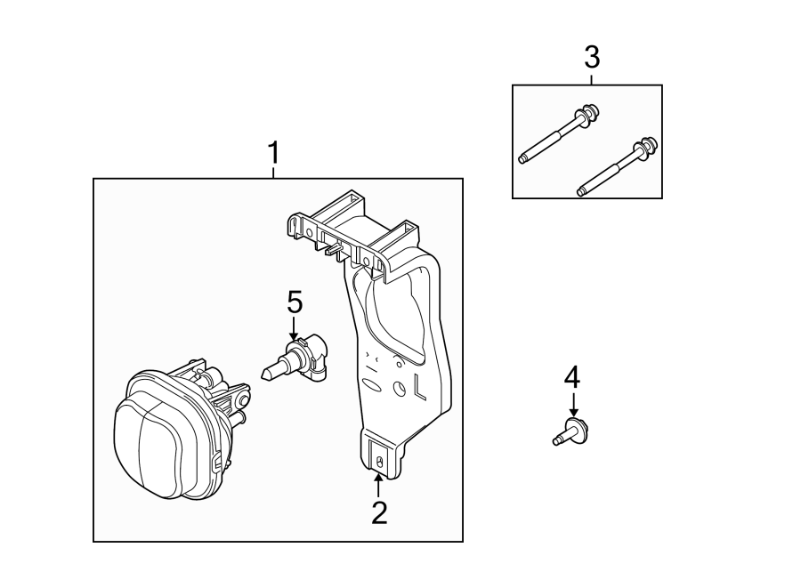 Diagram FRONT LAMPS. FOG LAMPS. for your 2000 Ford F-150  Lariat Standard Cab Pickup Stepside 