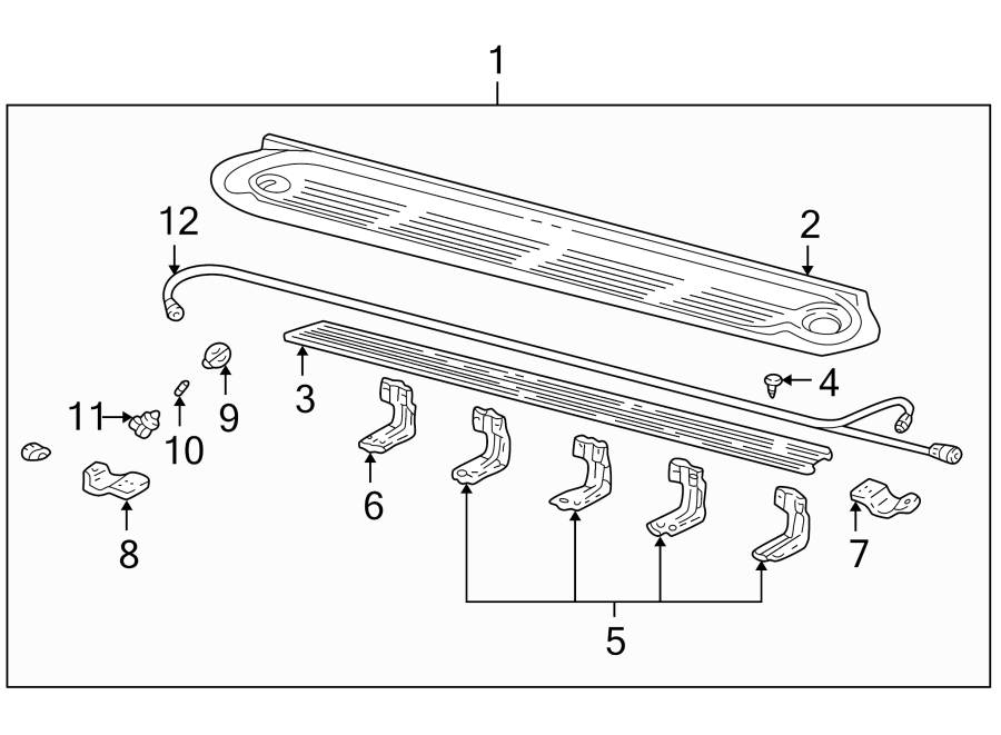 Diagram PILLARS. ROCKER & FLOOR. RUNNING BOARD. for your 1996 Ford