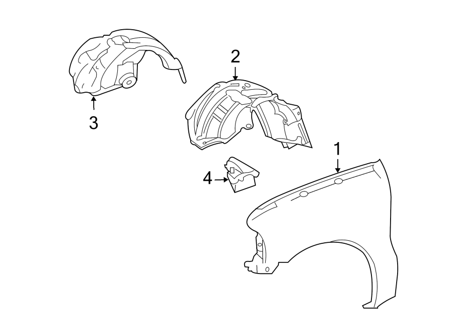 Diagram FENDER & COMPONENTS. for your 2019 Lincoln MKZ Base Sedan  