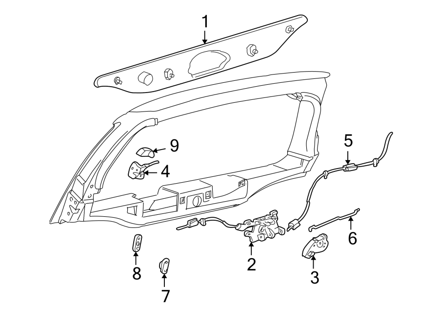 Diagram LIFT GATE. LOCK & HARDWARE. for your Ford
