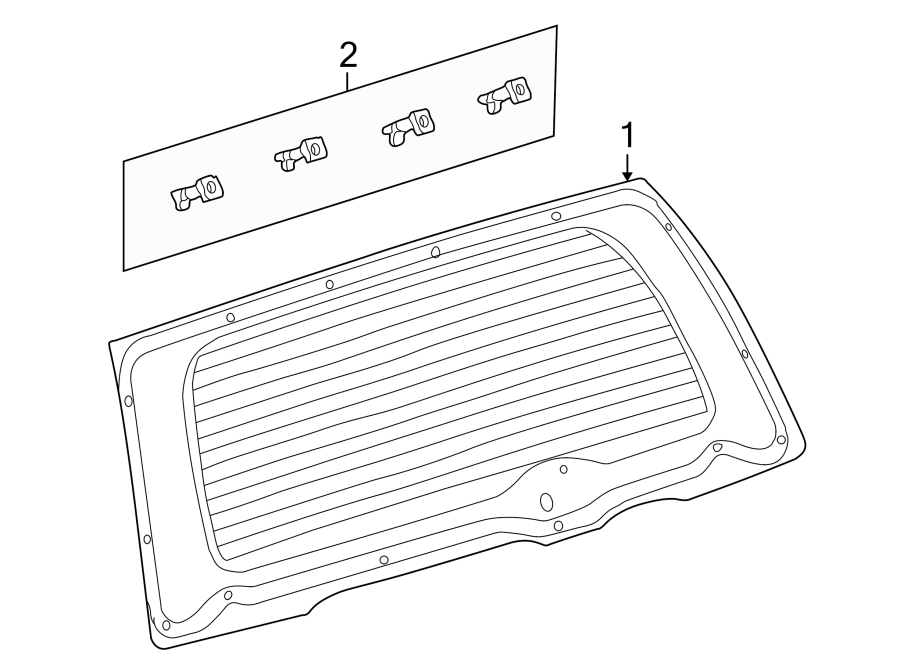 Diagram LIFT GATE. GLASS. for your Ford Excursion  