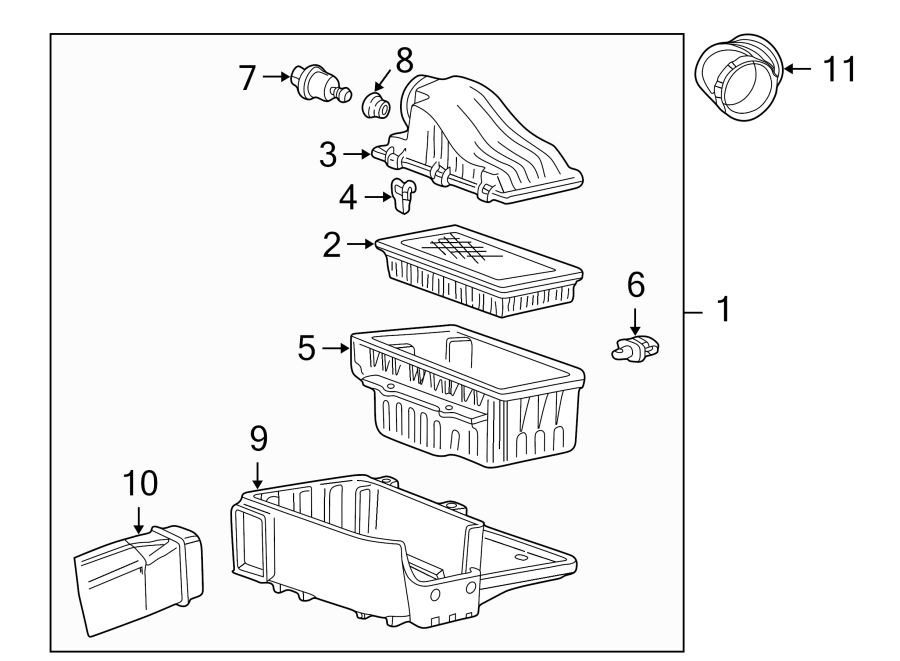 Diagram AIR INTAKE. for your 2019 Ford F-150 3.3L Duratec V6 FLEX A/T 4WD XLT Crew Cab Pickup Fleetside 