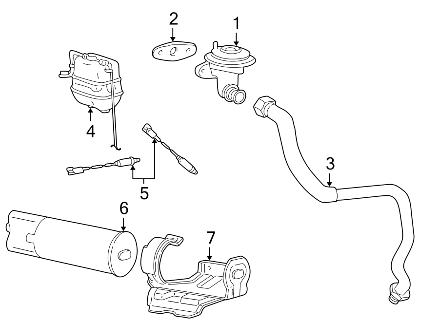 Diagram EMISSION SYSTEM. EMISSION COMPONENTS. for your 2013 Ford Flex   