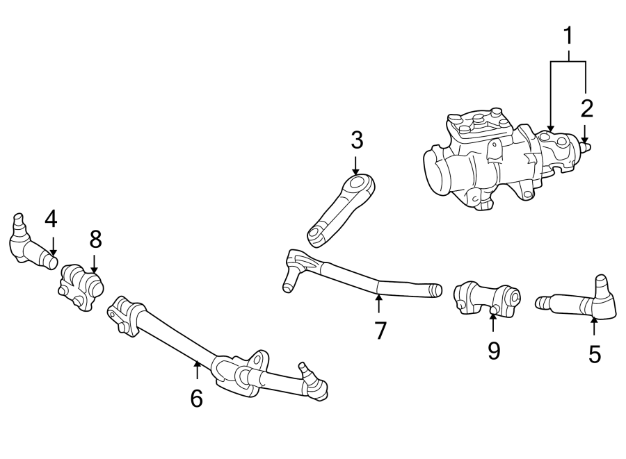 Diagram STEERING GEAR & LINKAGE. for your 1997 Ford E-150 Econoline Club Wagon   