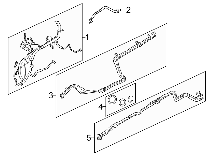 Diagram AIR CONDITIONER & HEATER. REAR AC LINES. for your 2009 Ford Ranger   