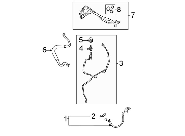 Diagram Air conditioner & heater. Compressor & lines. Condenser. for your 2007 Ford Ranger   