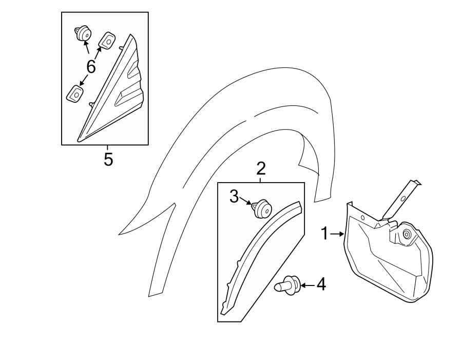 Diagram FENDER. EXTERIOR TRIM. for your 2014 Ford E-150   