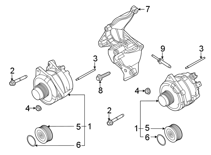 Diagram Dual alternators. for your Ford Transit-250  